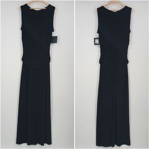 Norma Kamali Sleeveless Shirred Waist Jumpsuit